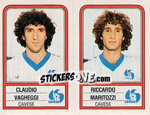 Sticker Claudio Vagheggi / Riccardo Maritozzi - Calciatori 1983-1984 n. 396 - Panini