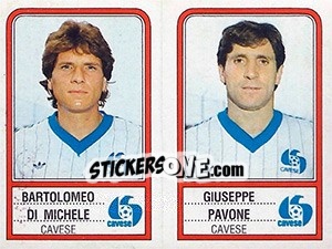 Sticker Bartolomeo Di Michele / Giuseppe Pavone - Calciatori 1983-1984 n. 398 - Panini