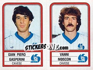 Cromo Gian Piero Gasperini / Vanni Moscon - Calciatori 1983-1984 - Panini