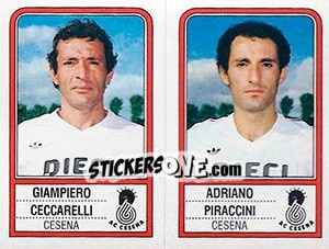 Sticker Giampiero Ceccarelli / Adriano Piraccini - Calciatori 1983-1984 - Panini