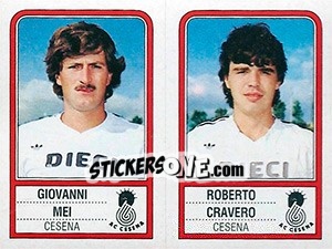 Sticker Giovanni Mei / Roberto Cravero - Calciatori 1983-1984 - Panini