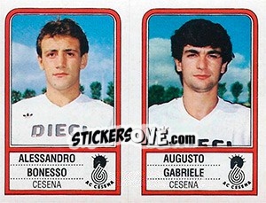 Sticker Alessandro Bonesso / Augusto Gabriele - Calciatori 1983-1984 n. 406 - Panini