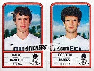 Sticker Dario Sanguin / Roberto Barozzi - Calciatori 1983-1984 n. 407 - Panini