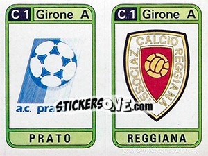 Sticker Scudetto Prato / Reggiana - Calciatori 1983-1984 n. 408 - Panini