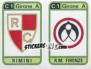 Cromo Scudetto Rimini / R.M. Firenze - Calciatori 1983-1984 - Panini