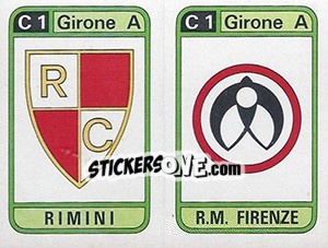 Sticker Scudetto Rimini / R.M. Firenze - Calciatori 1983-1984 n. 411 - Panini