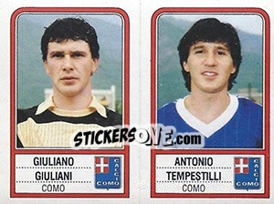 Cromo Giuliano Giuliani / Antonio Tempestilli - Calciatori 1983-1984 - Panini