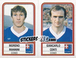 Sticker Moreno Mannini / Giancarlo Centi - Calciatori 1983-1984 n. 416 - Panini