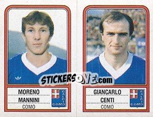 Figurina Moreno Mannini / Giancarlo Centi - Calciatori 1983-1984 - Panini