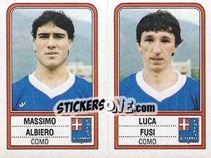 Cromo Massimo Albiero / Luca Fusi - Calciatori 1983-1984 - Panini