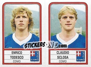 Sticker Enrico Todesco / Claudio Sclosa - Calciatori 1983-1984 n. 418 - Panini