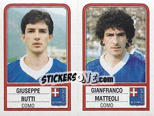Sticker Giuseppe Butti / Gianfranco Matteoli - Calciatori 1983-1984 n. 420 - Panini