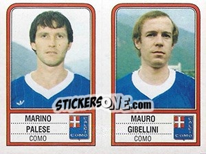 Sticker Marino Palese / Mauro Gibellini - Calciatori 1983-1984 - Panini