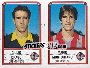 Figurina Giulio Drago / Mario Montorfano - Calciatori 1983-1984 - Panini