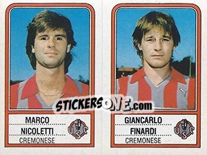 Cromo Marco Nicoletti / Giancarlo Finardi - Calciatori 1983-1984 - Panini