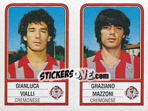 Cromo Gianluca Vialli / Graziano Mazzoni - Calciatori 1983-1984 - Panini