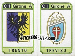 Cromo Scudetto Trento / Treviso - Calciatori 1983-1984 - Panini