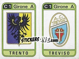 Sticker Scudetto Trento / Treviso - Calciatori 1983-1984 n. 433 - Panini