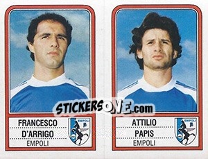 Sticker Francesco D'Arrigo / Attilio Paris - Calciatori 1983-1984 n. 439 - Panini