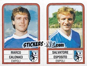 Sticker Marco Calonaci / Salvatore Esposito - Calciatori 1983-1984 - Panini