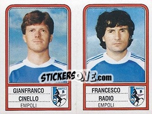 Sticker Gianfranco Cinello / Francesco Radio - Calciatori 1983-1984 - Panini