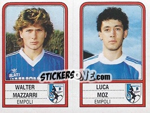 Sticker Walter Mazzarri / Luca Moz - Calciatori 1983-1984 n. 443 - Panini
