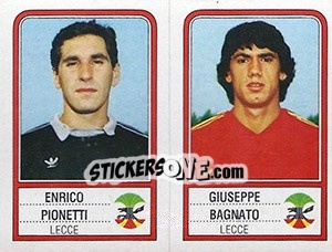 Sticker Enrico Ppionetti / Giuseppe Bagnato - Calciatori 1983-1984 n. 445 - Panini