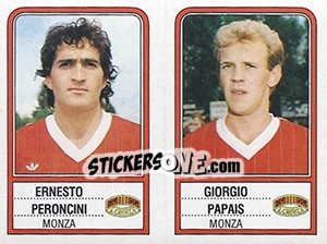 Sticker Ernesto Peroncini / Giorgio Papais - Calciatori 1983-1984 - Panini