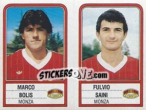 Sticker Marco Bolis / Fulvio Saini - Calciatori 1983-1984 - Panini
