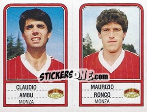 Sticker Claudio Ambu / Maurizio Ronco - Calciatori 1983-1984 - Panini