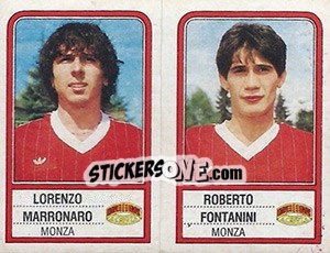 Cromo Lorenzo Morronaro / Roberto Fontanini - Calciatori 1983-1984 - Panini