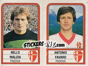 Sticker Nello Malizia / Antonio Favaro - Calciatori 1983-1984 - Panini