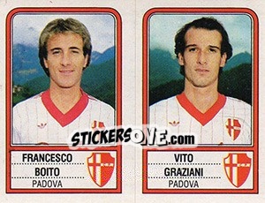 Sticker Francesco Boito / Vito Graziani - Calciatori 1983-1984 n. 467 - Panini