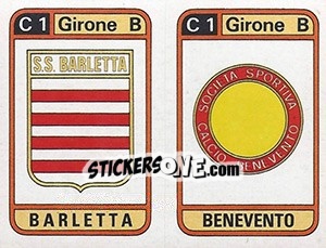 Sticker Scudetto Barletta / Benevento - Calciatori 1983-1984 n. 471 - Panini