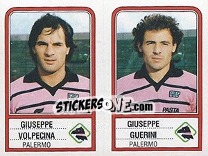 Cromo Giuseppe Volpecina / Giuseppe Guerini - Calciatori 1983-1984 - Panini