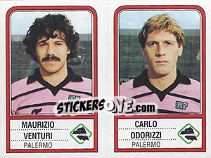 Sticker Maurizio Venturi / Carlo Odorizzi - Calciatori 1983-1984 - Panini