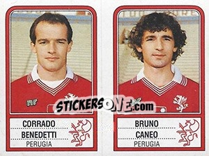 Sticker Corrado Benedetti / Bruno Caneo - Calciatori 1983-1984 - Panini