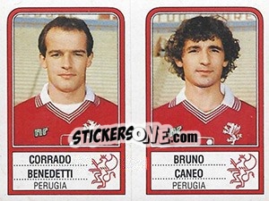Sticker Corrado Benedetti / Bruno Caneo - Calciatori 1983-1984 n. 487 - Panini