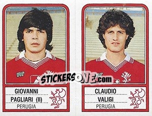 Cromo Giovanni Pagliari / Claudio Valigi - Calciatori 1983-1984 - Panini