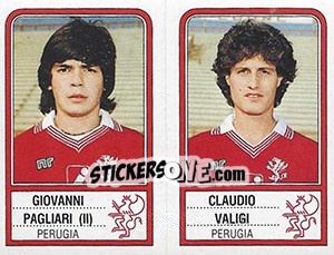 Sticker Giovanni Pagliari / Claudio Valigi - Calciatori 1983-1984 n. 489 - Panini