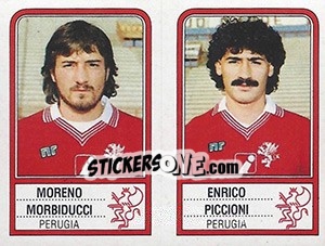 Cromo Moreno Morbiducci / Enrico Piccioni - Calciatori 1983-1984 - Panini
