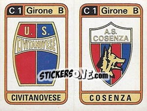 Sticker Scudetto Civitanovese / Cosenza - Calciatori 1983-1984 n. 493 - Panini