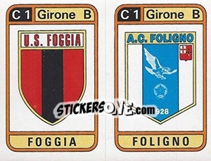 Sticker Scudetto Foggia / Foligno - Calciatori 1983-1984 n. 496 - Panini