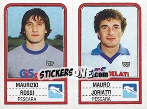 Sticker Maurizio Rossi / Mauro Joriatti - Calciatori 1983-1984 - Panini