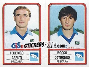 Sticker Federico Caputi / Rocco Cotroneo - Calciatori 1983-1984 - Panini