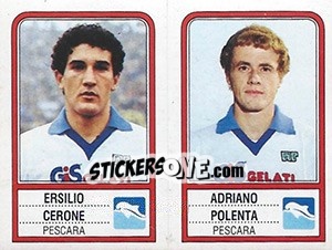 Sticker Ersilio Cerone / Adriano Polenta - Calciatori 1983-1984 n. 502 - Panini