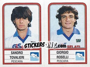 Cromo Sandro Tovalieri / Giorgio Roselli - Calciatori 1983-1984 - Panini