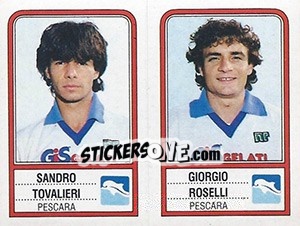 Sticker Sandro Tovalieri / Giorgio Roselli - Calciatori 1983-1984 n. 505 - Panini