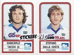 Sticker Giancarlo Tacchi / Stefano Dalla Costa - Calciatori 1983-1984 n. 506 - Panini