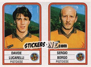 Sticker Davide Lucarelli / Sergio Borgo - Calciatori 1983-1984 - Panini